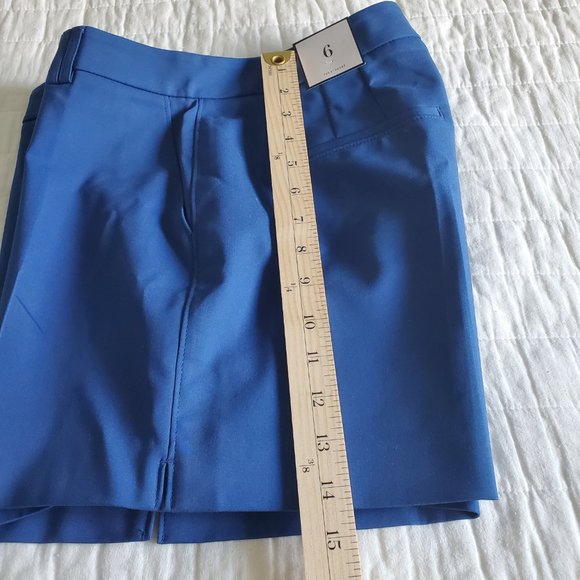 White House Black Market The 5” Smooth Stretch Short Dark Blue Quartz Si… - Picture 7 of 9